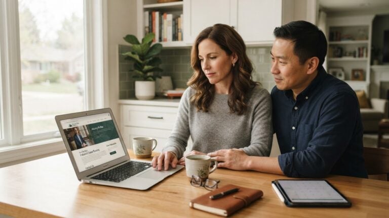 Family researching a probate or estate planning attorney online before making contact.